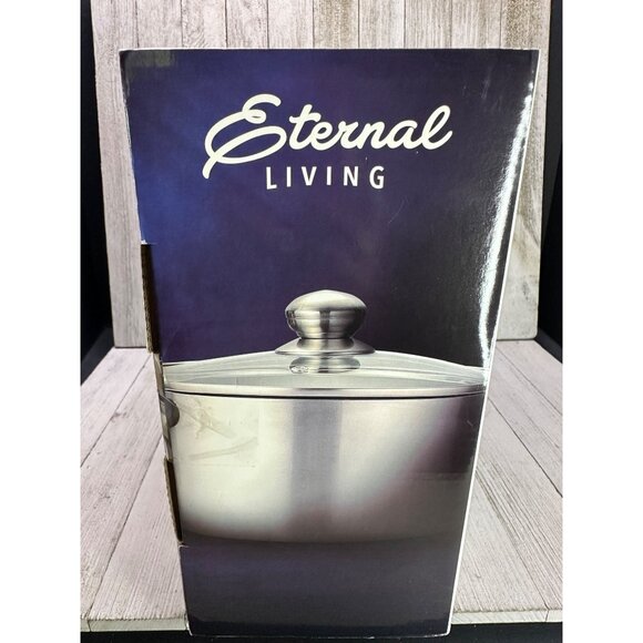 Eternal Living Stock Pot Non Stick Ceramic Coated 4.5 Quart w Lid SBS Collection - Picture 2 of 7